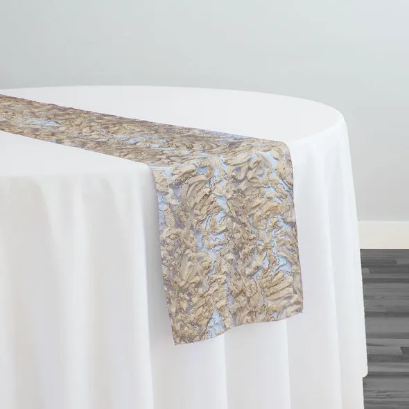 10pcs - Patina Sheer Table Runner 14"x108" - Champagne