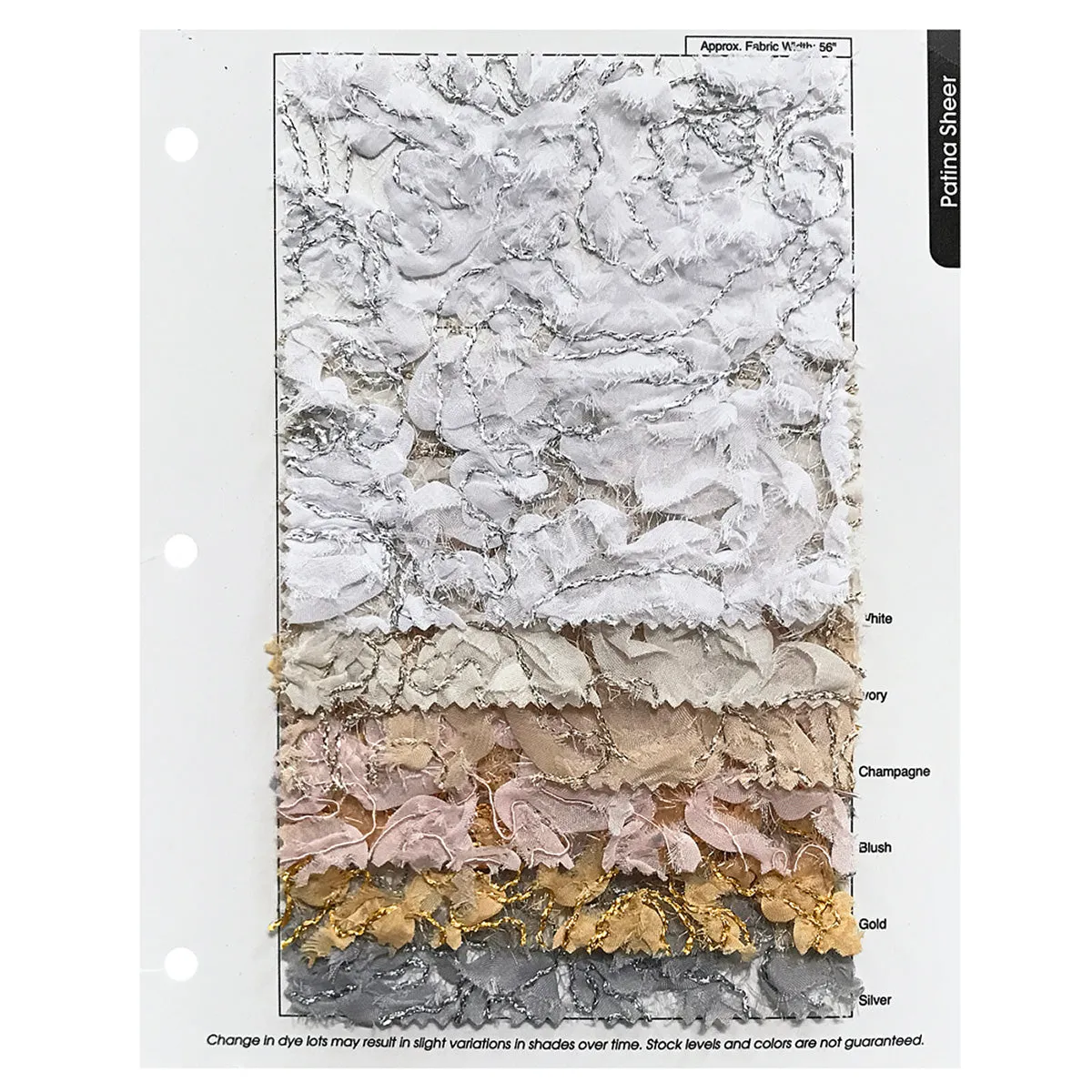 10pcs - Patina Sheer Table Runner 14"x108" - Champagne