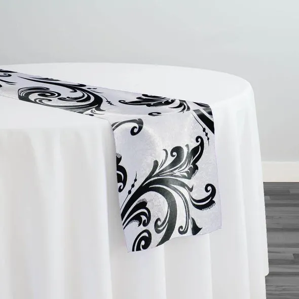 15pcs - Regal Jacquard (Reversible) Table Runner 14"x90" - Black