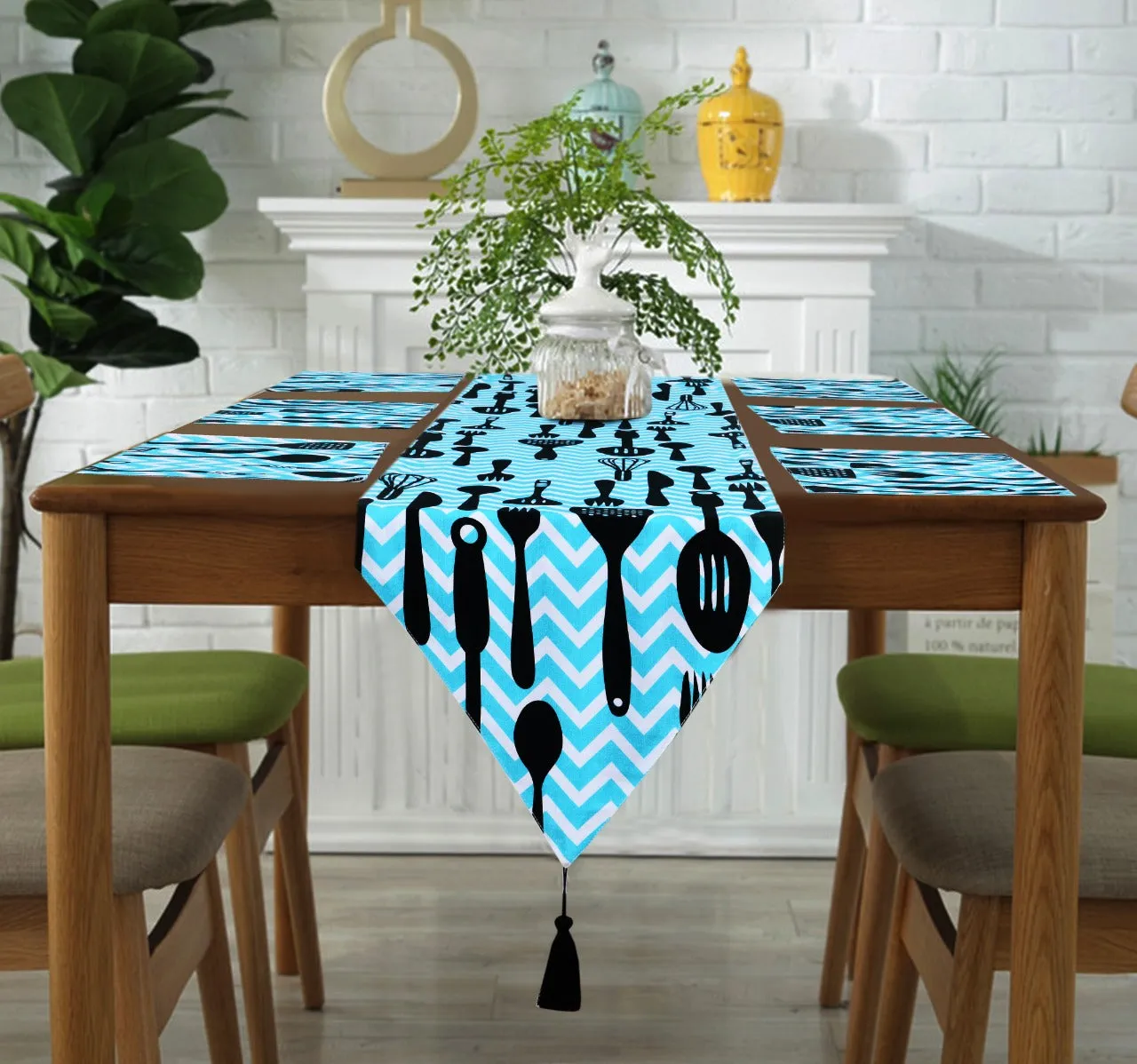 6 Seater Dining Table Runner Set(4617)- TRS05