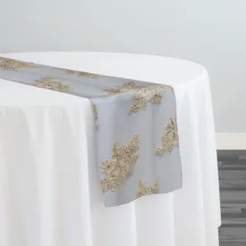 6pcs - Venetian Lace Table Runner 14"x108" - Ivory