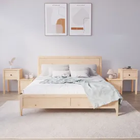 Bedside Cabinet 2 pcs 79.5x38x65.5 cm Solid Wood Pine