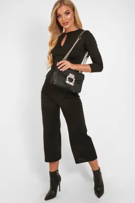 Black Keyhole Top Culotte Co-Ord - Raelinn