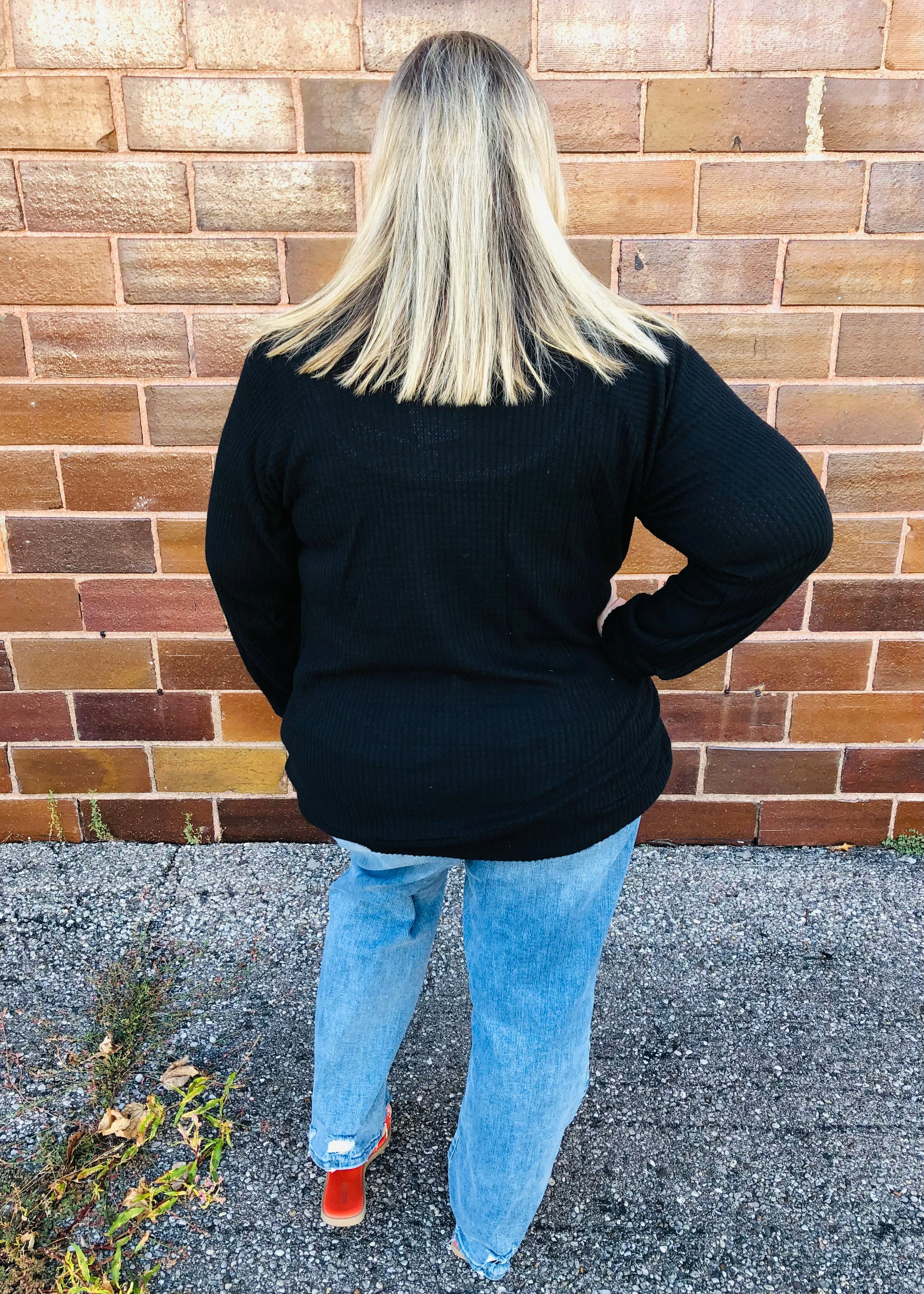 Black Turtle Neck Tunic Top