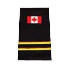 Canada Flag 2 Bar Gold Slip-Ons