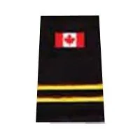 Canada Flag 2 Bar Gold Slip-Ons