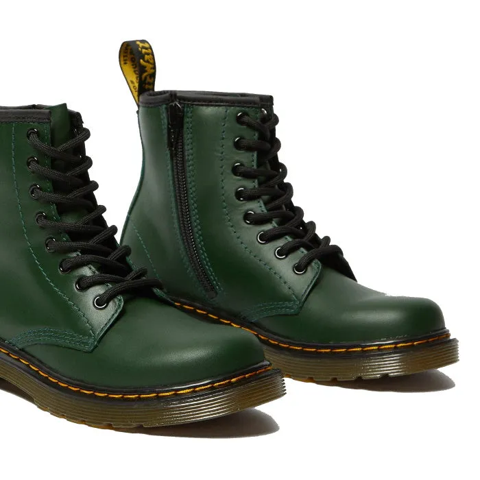 Dr Martens Kids - 1460 J Green Lace Up Boot with Zip uk10-3 Juniors