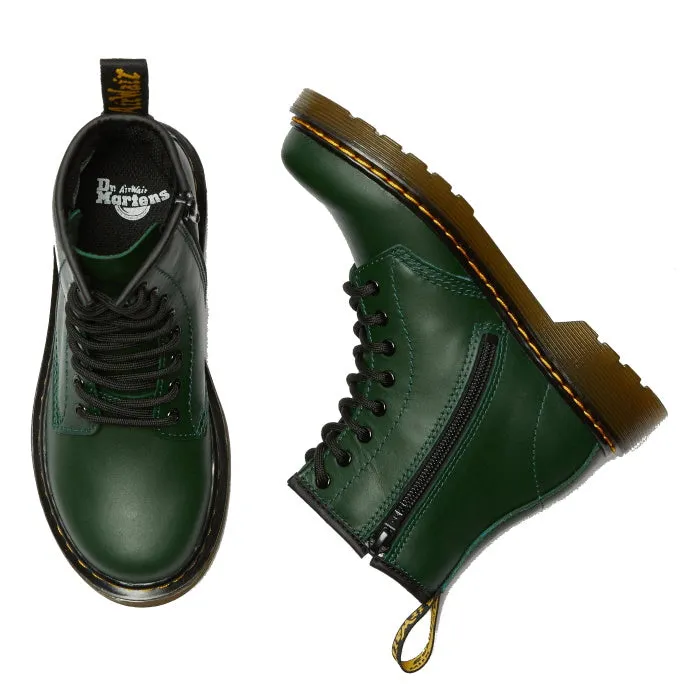 Dr Martens Kids - 1460 J Green Lace Up Boot with Zip uk10-3 Juniors