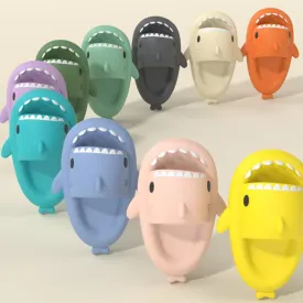 Funny Shark Cartoon Adult's Indoor Slippers Outdoor
