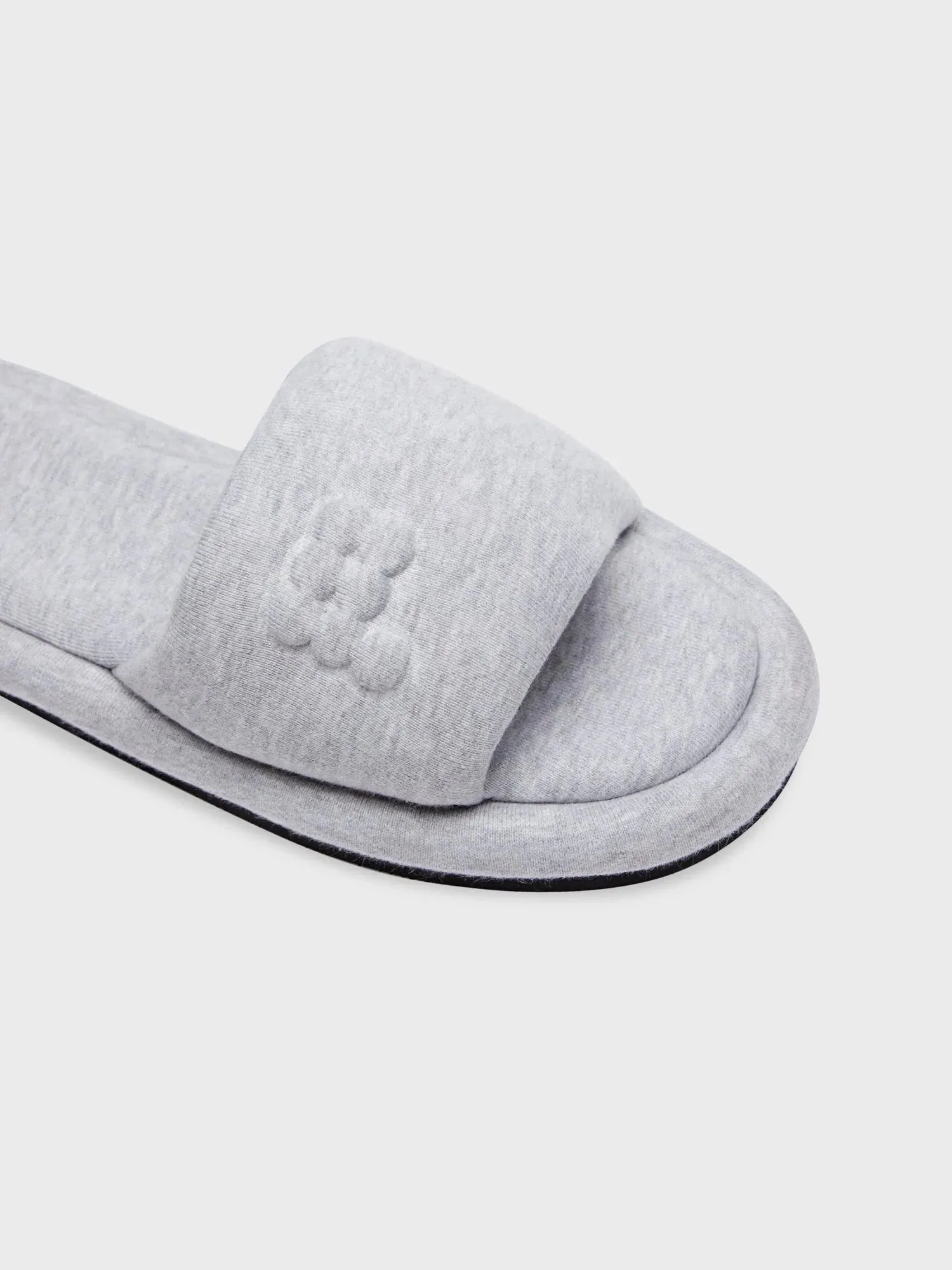 Jersey Slippers—grey marl