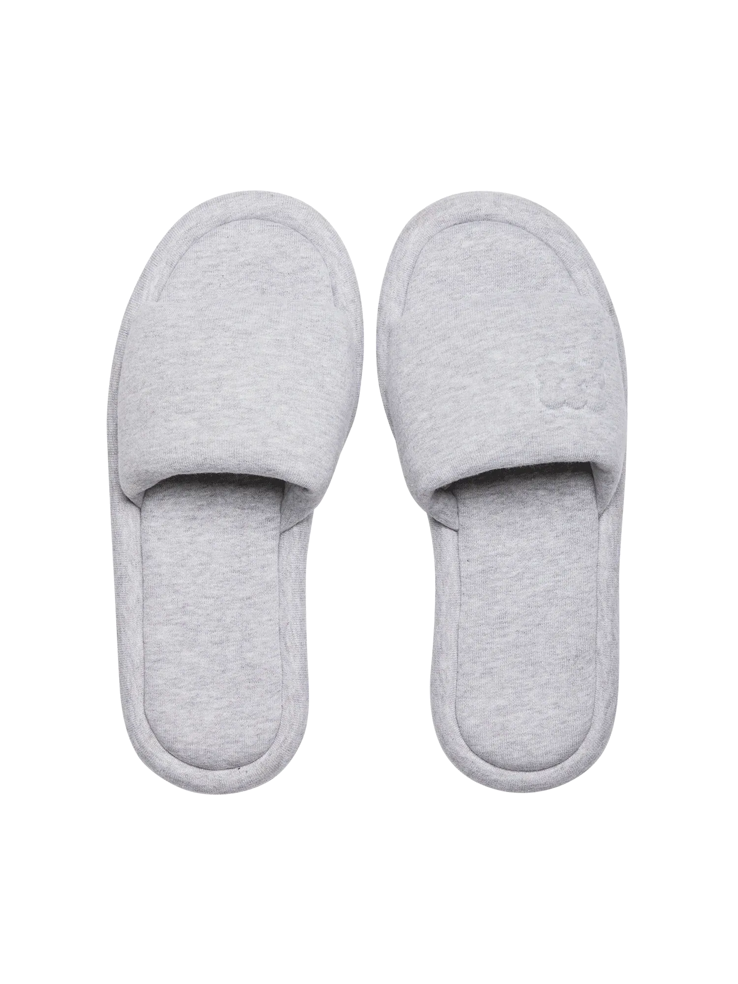 Jersey Slippers—grey marl