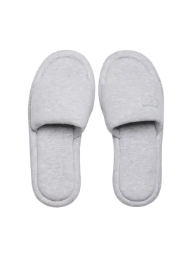 Jersey Slippers—grey marl