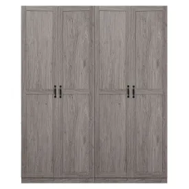 Manhattan Comfort Hopkins Modern  Storage Closet 3.0 in Grey - Set of 2