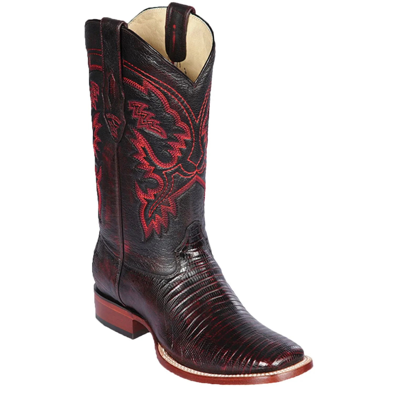 Men's Los Altos Lizard Skin Wide Square Toe Boots 82207