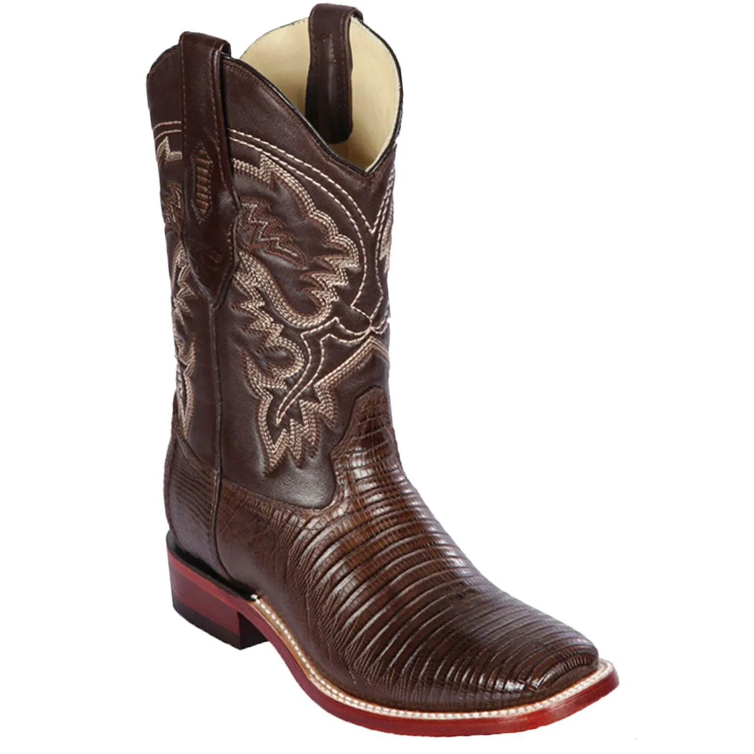 Men's Los Altos Lizard Skin Wide Square Toe Boots 82207
