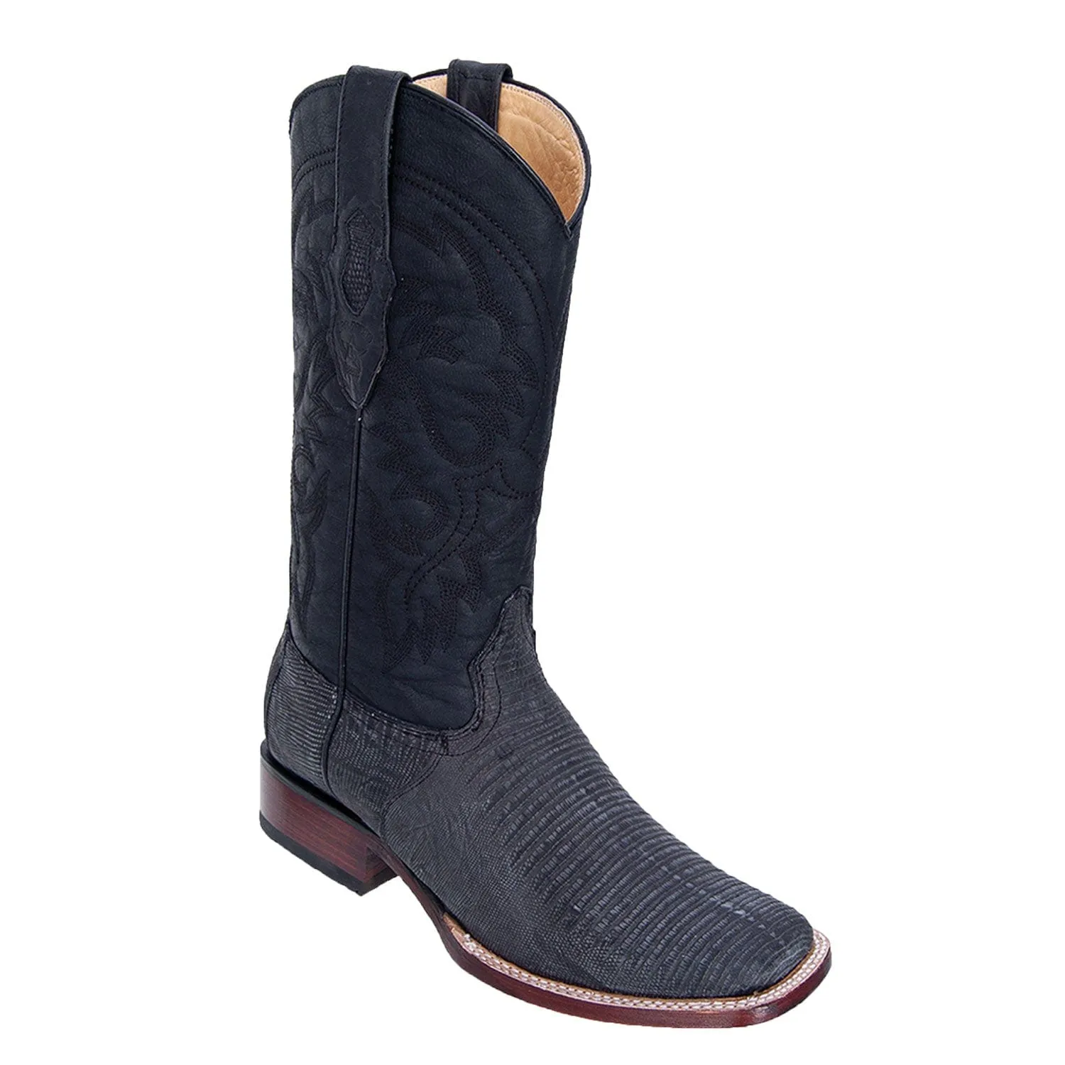 Men's Los Altos Lizard Skin Wide Square Toe Boots 82207