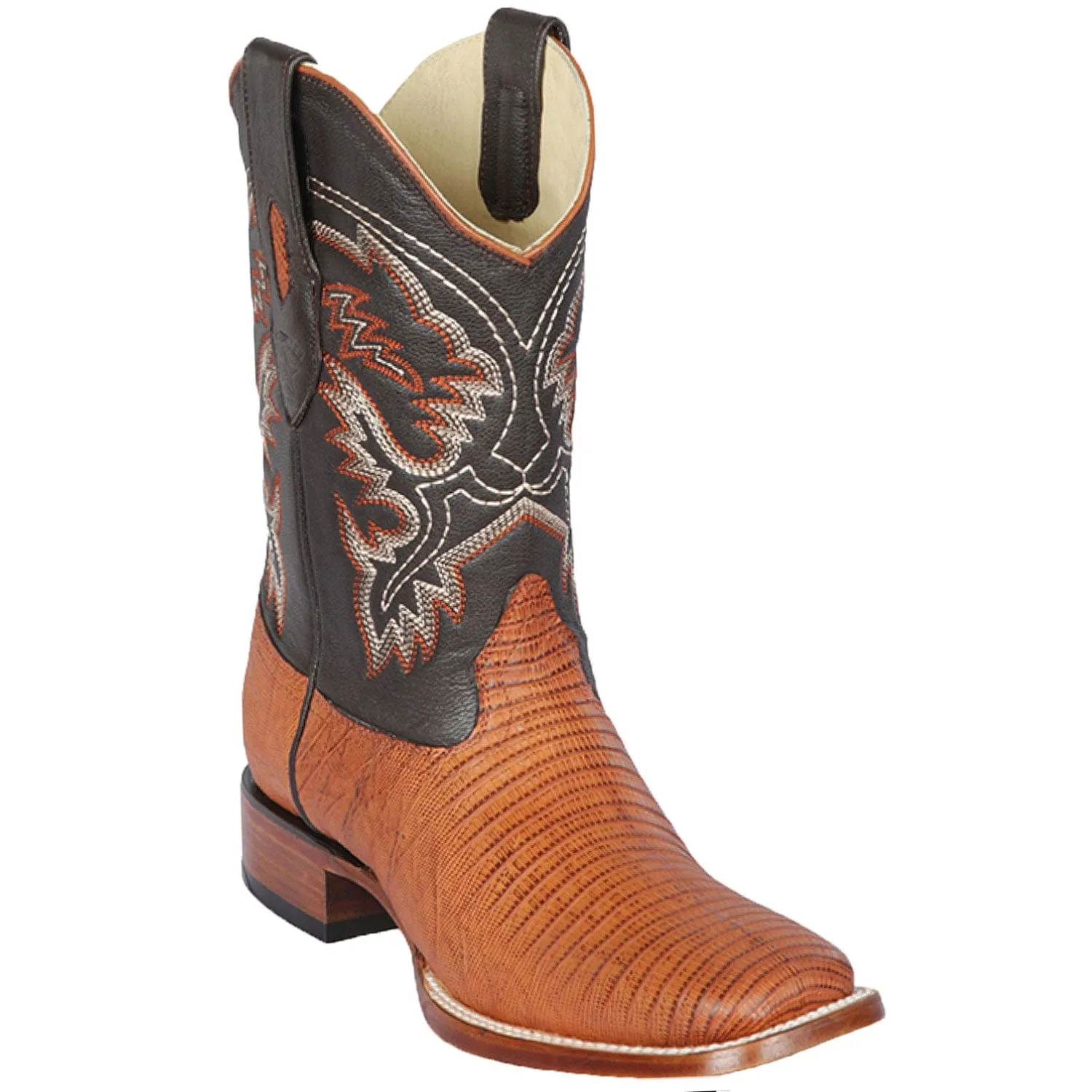 Men's Los Altos Lizard Skin Wide Square Toe Boots 82207