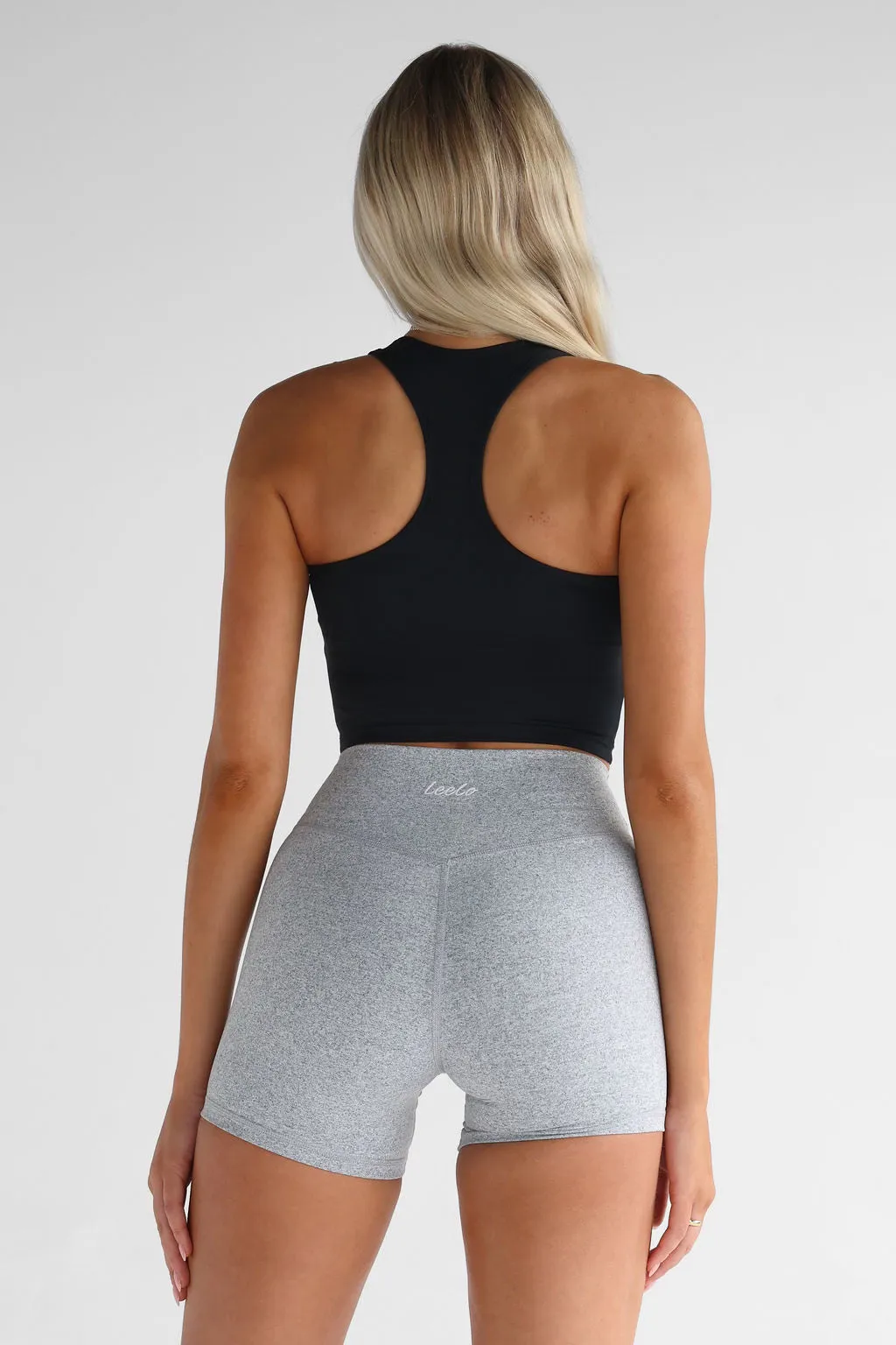 Signature Racer Back Crop - Black