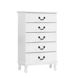 Tallboy 5 Drawers Storage Cabinet White