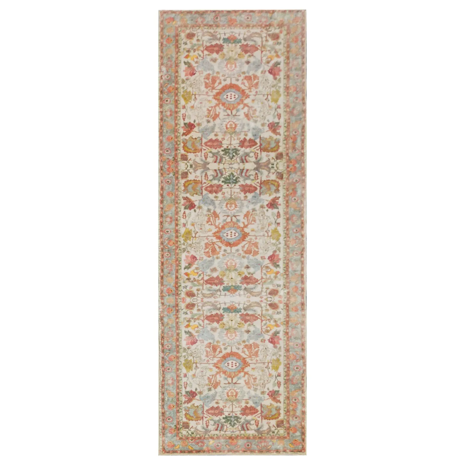 Vama Multicolour Machine Washable Foldable Runner Rug