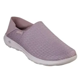 Womens Skechers - Go Walk Lite Poise Convertible Slip Ons Purple 16388 Mules