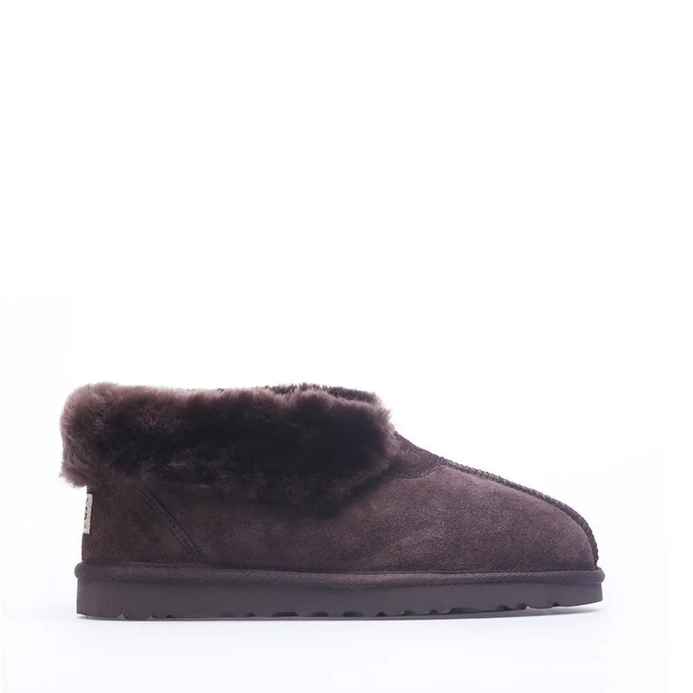 Wool Ugg Slippers - Chocolate