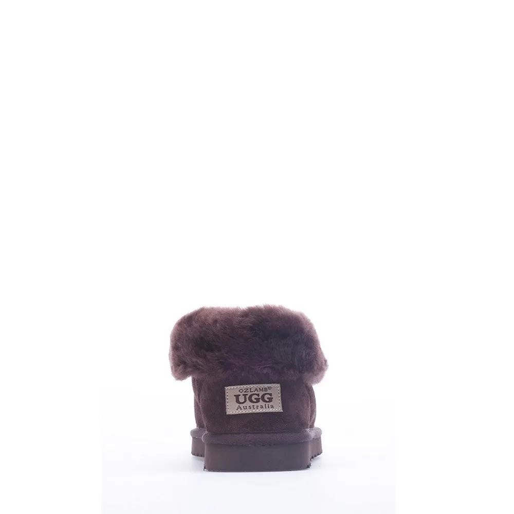 Wool Ugg Slippers - Chocolate